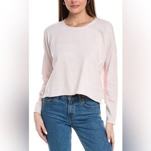 Eileen Fisher Organic Cotton Pale Pink Crew Neck Sweater
